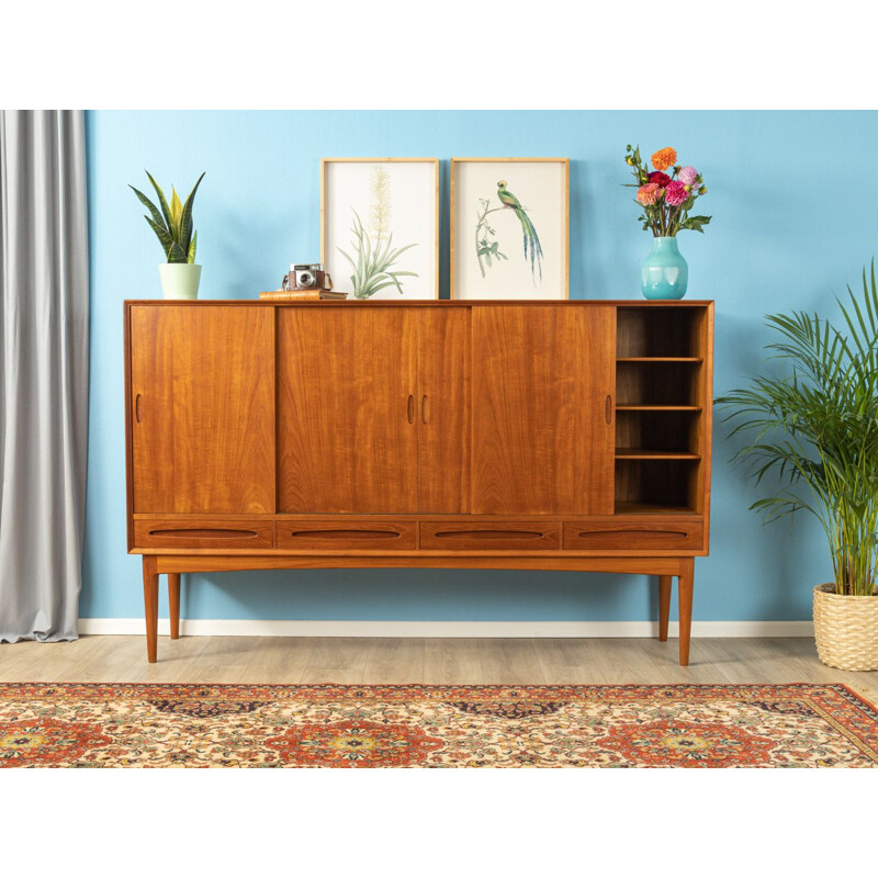 Vintage teak highboard by Bernhard Pedersen & Son 1960s