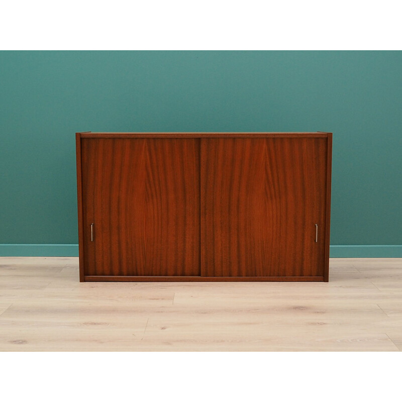 Vintage teak wall sideboard, 1960s	