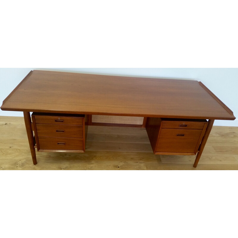 Sibast mid-century desk in teak, Arne VODDER - 1960s