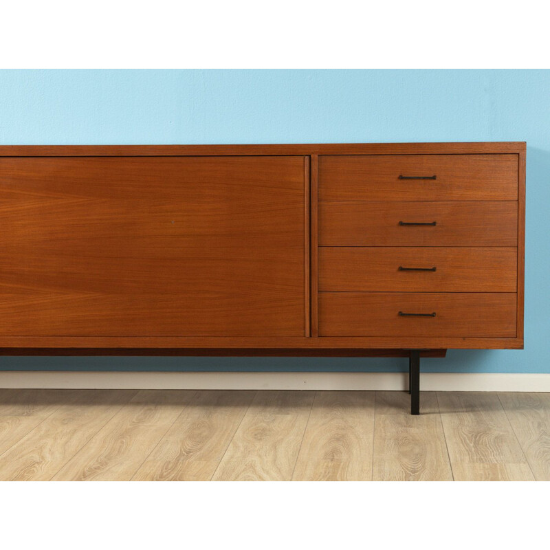 Vintage sideboard  in teak veneer with four drawers Hans Könecke Germany 1960