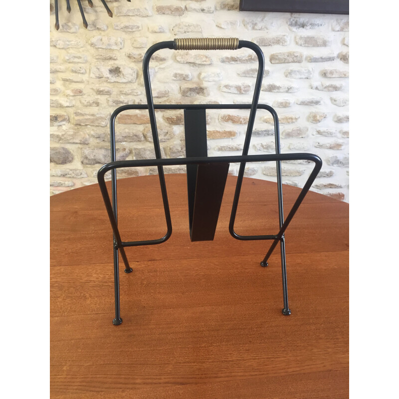 Vintage Jacques Adnet Magazine rack