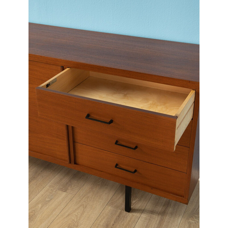 Vintage sideboard  in teak veneer with four drawers Hans Könecke Germany 1960