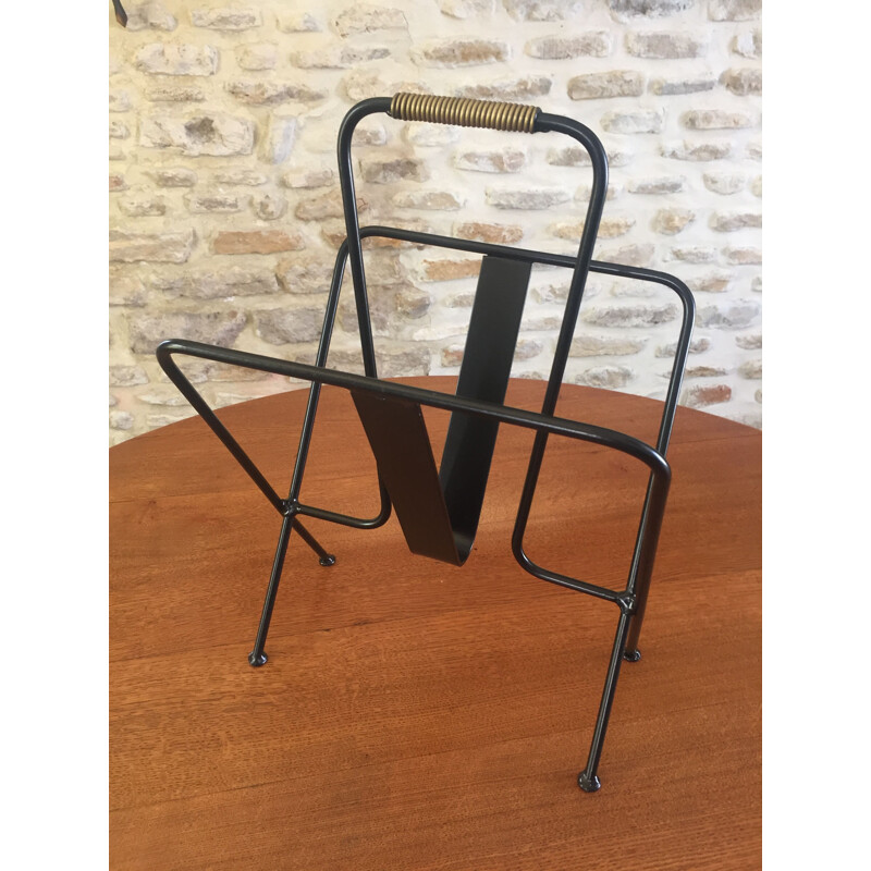 Vintage Jacques Adnet Magazine rack