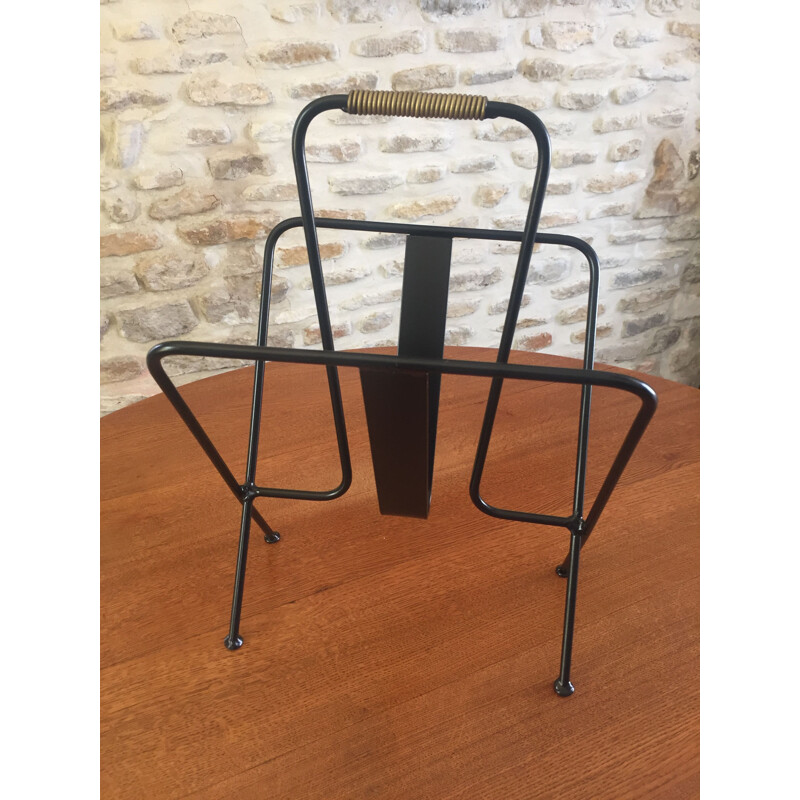 Vintage Jacques Adnet Magazine rack