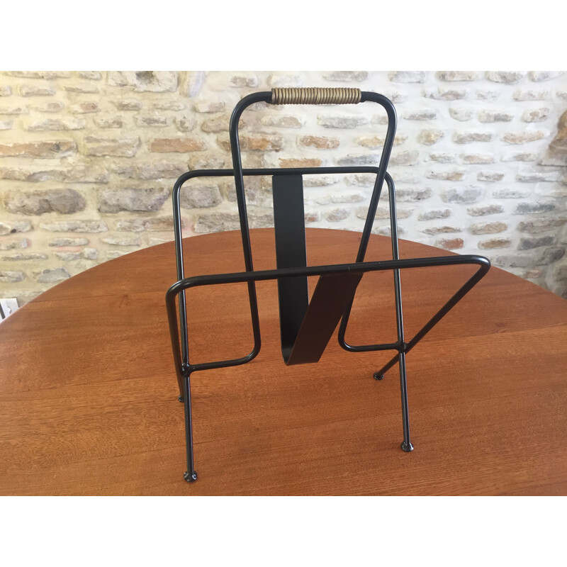 Vintage Jacques Adnet Magazine rack