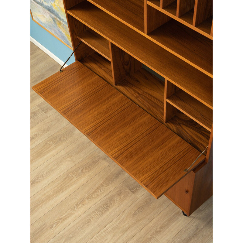 Vintage secretary desk  in teak veneer with four drawers Germany 1960s