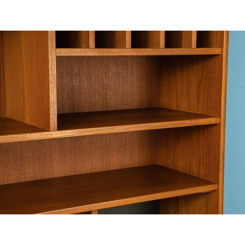 Vintage secretary desk  in teak veneer with four drawers Germany 1960s