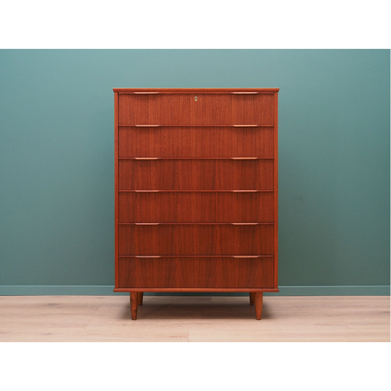 Vintage teak chest of drawers, 1960