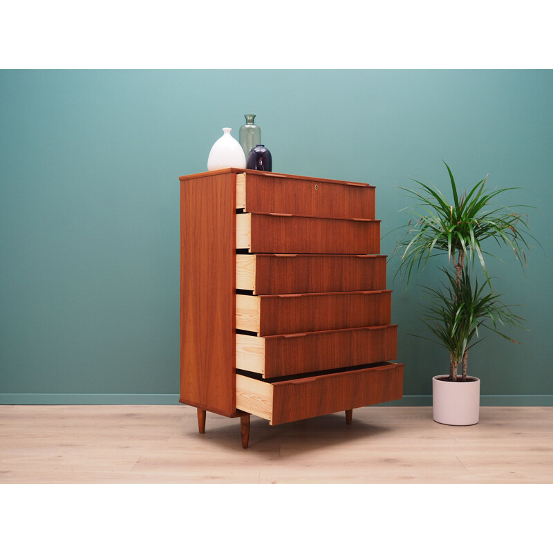 Vintage teak chest of drawers, 1960