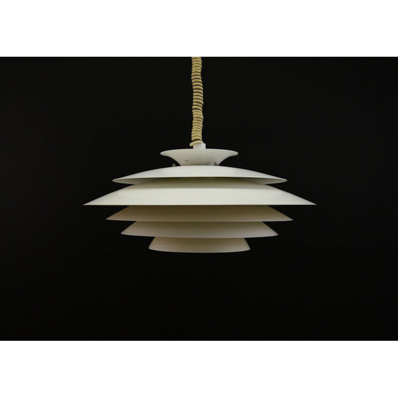 Vintage Danish beige metal pendant 1970