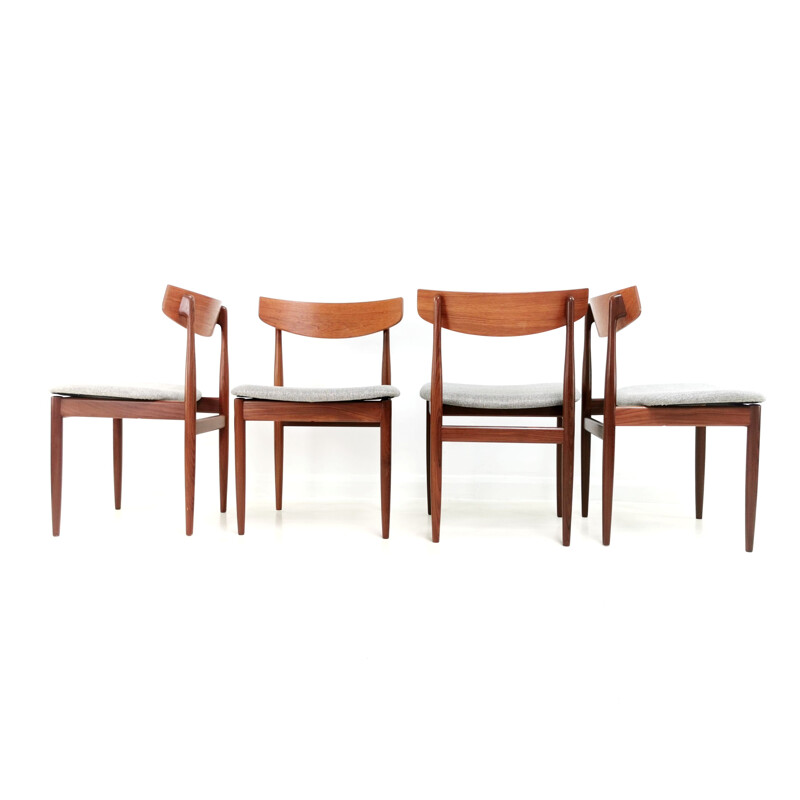 Set of 4 vintage Kofod Larsen Teak G Plan Danish dining chairs 1960