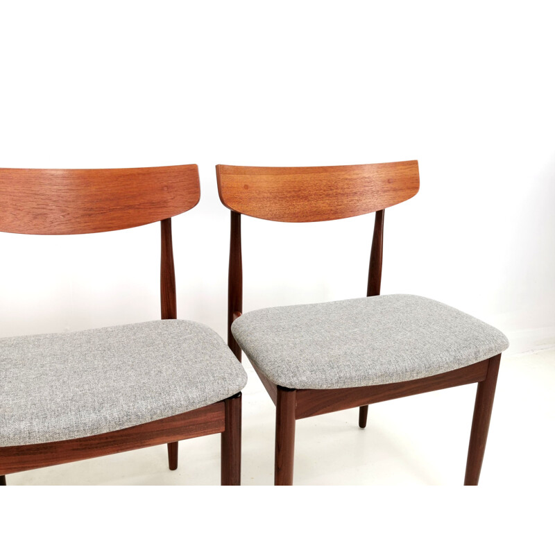 Set of 4 vintage Kofod Larsen Teak G Plan Danish dining chairs 1960