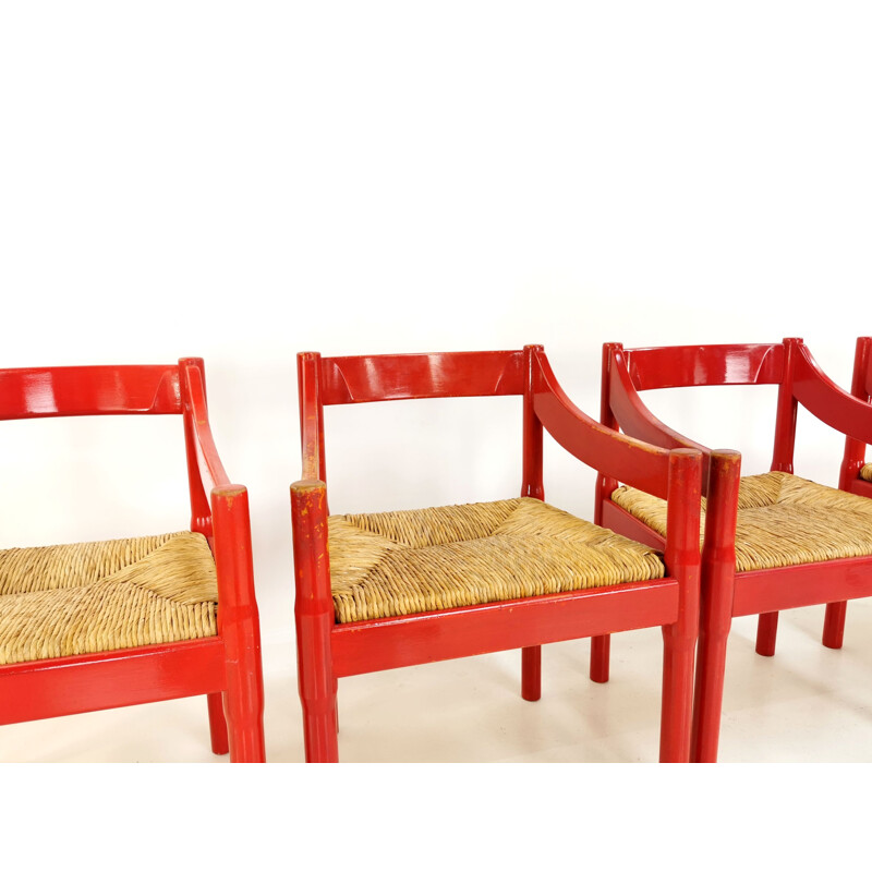 Lot de 4 chaises "Carimate" Vico Magistretti pour Cassina, 1960