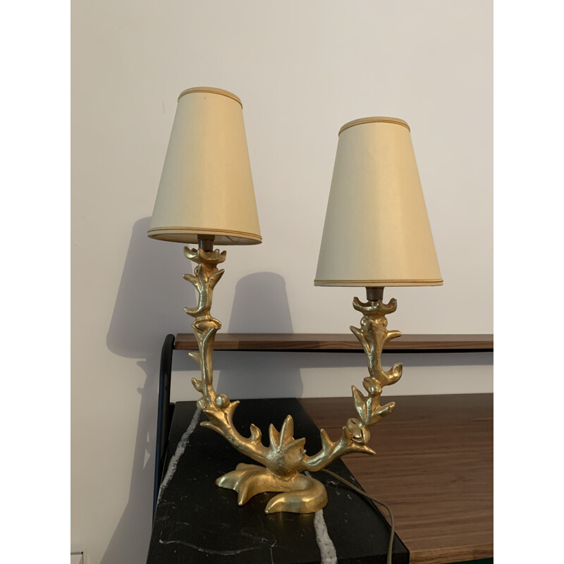 Lampe vintage en bronze doré Mathias