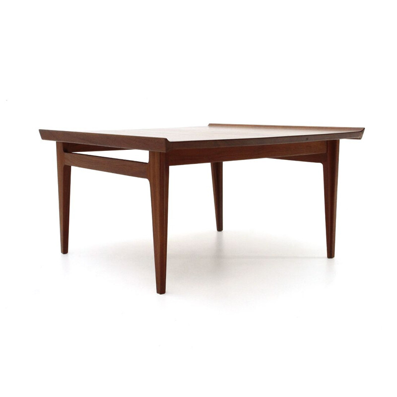 Mesa de centro vintage de teca de Finn Juhl para France y Davorkosen, Francia 1960