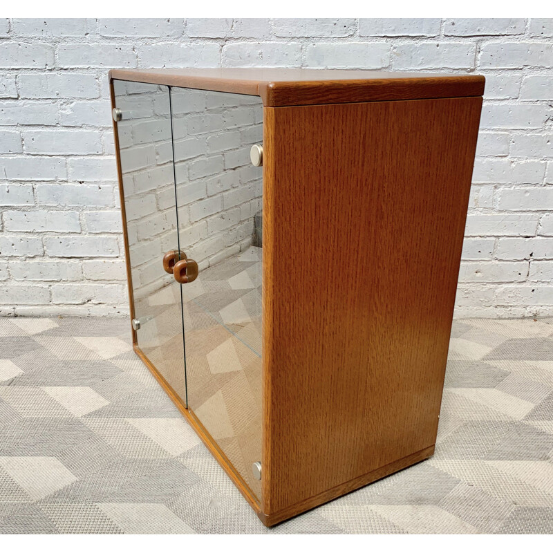 Vintage Glass Cabinet Bookshelf Cupboard by Stag