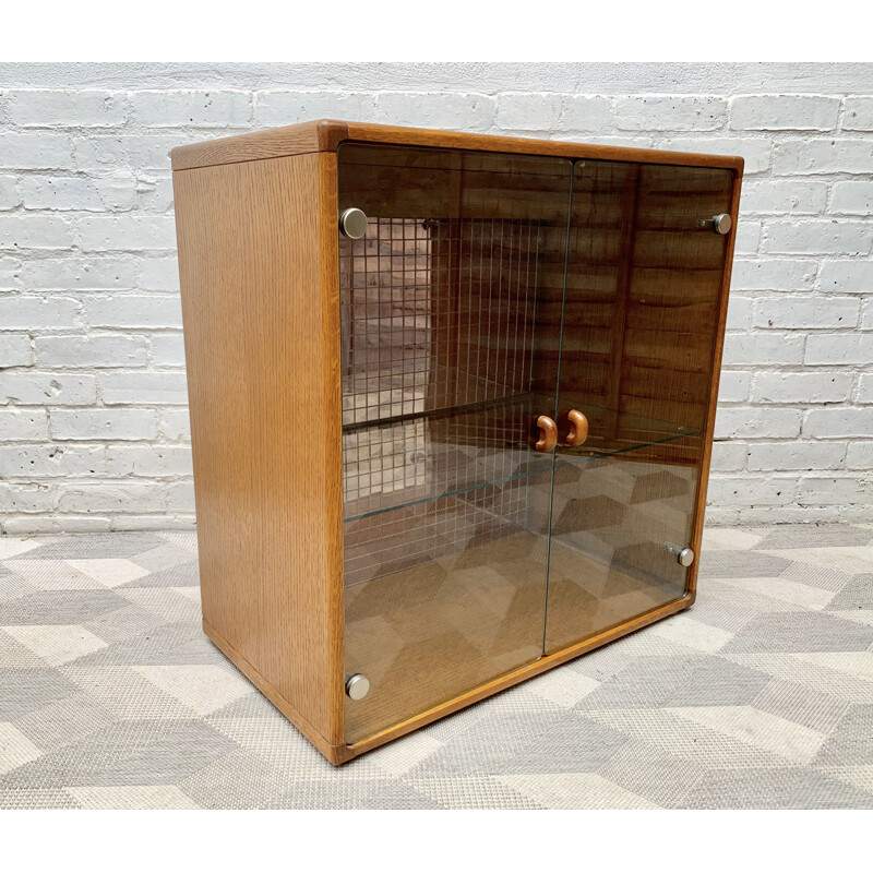 Vintage Glass Cabinet Bookshelf Cupboard by Stag