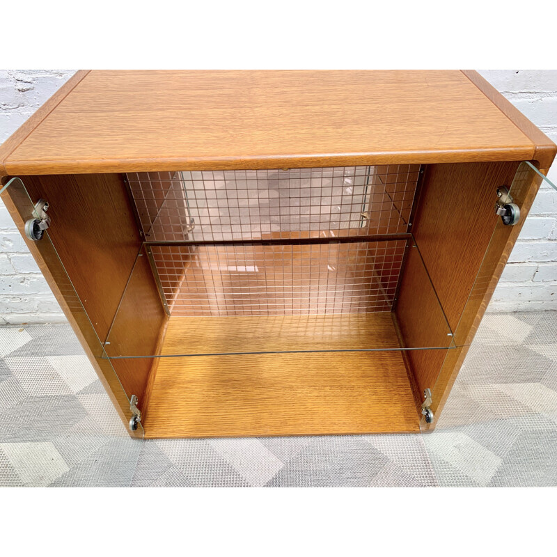 Vintage Glass Cabinet Bookshelf Cupboard by Stag