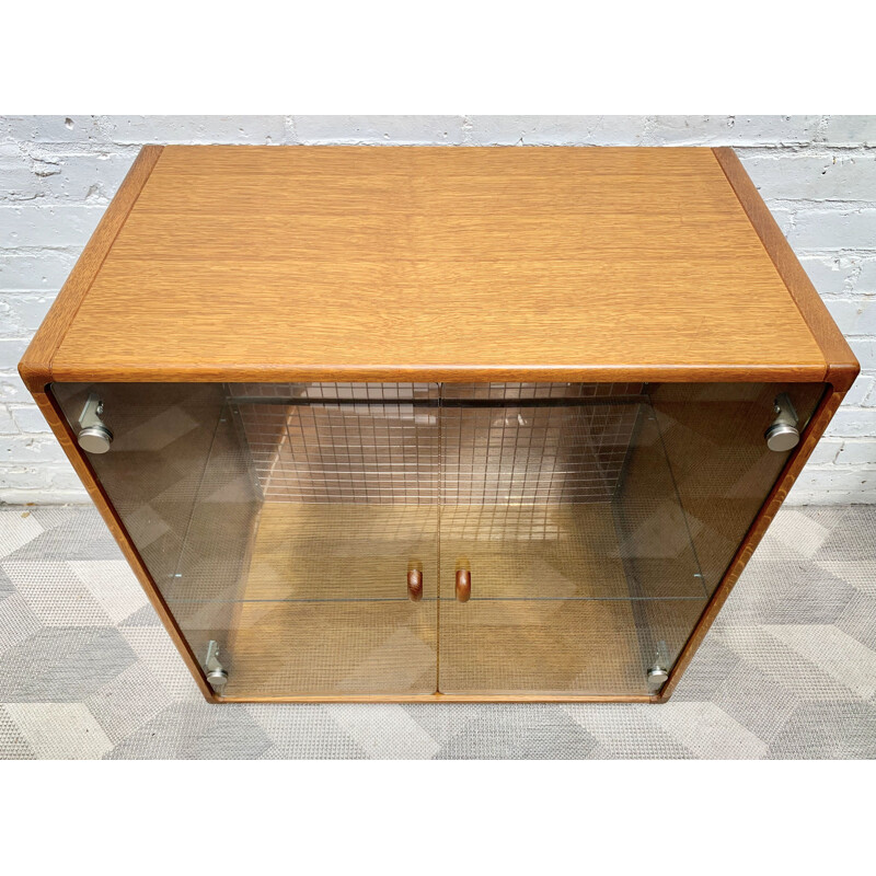 Vintage Glass Cabinet Bookshelf Cupboard by Stag