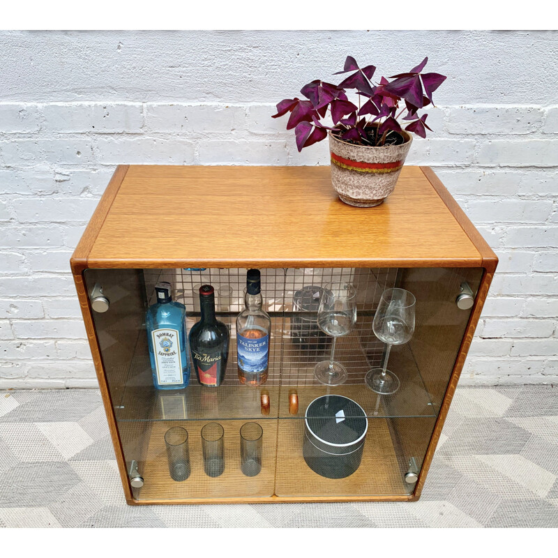 Vintage Glass Cabinet Bookshelf Cupboard by Stag