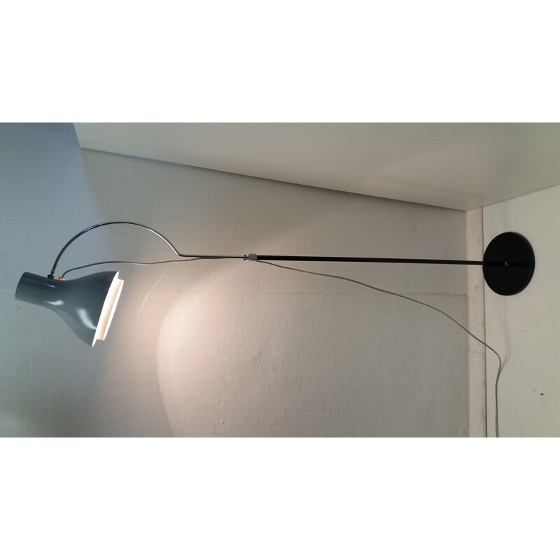 Vintage metal floor lamp by Josef Hůrka for Napako, Czechoslovakia 1960