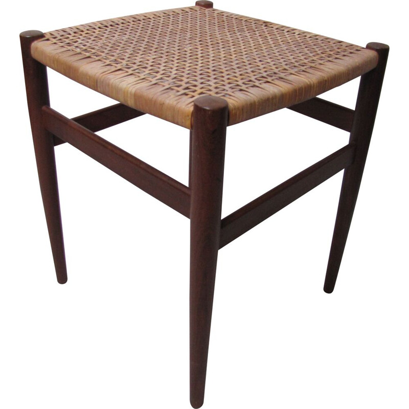Vintage danish cane stool from the 1960s