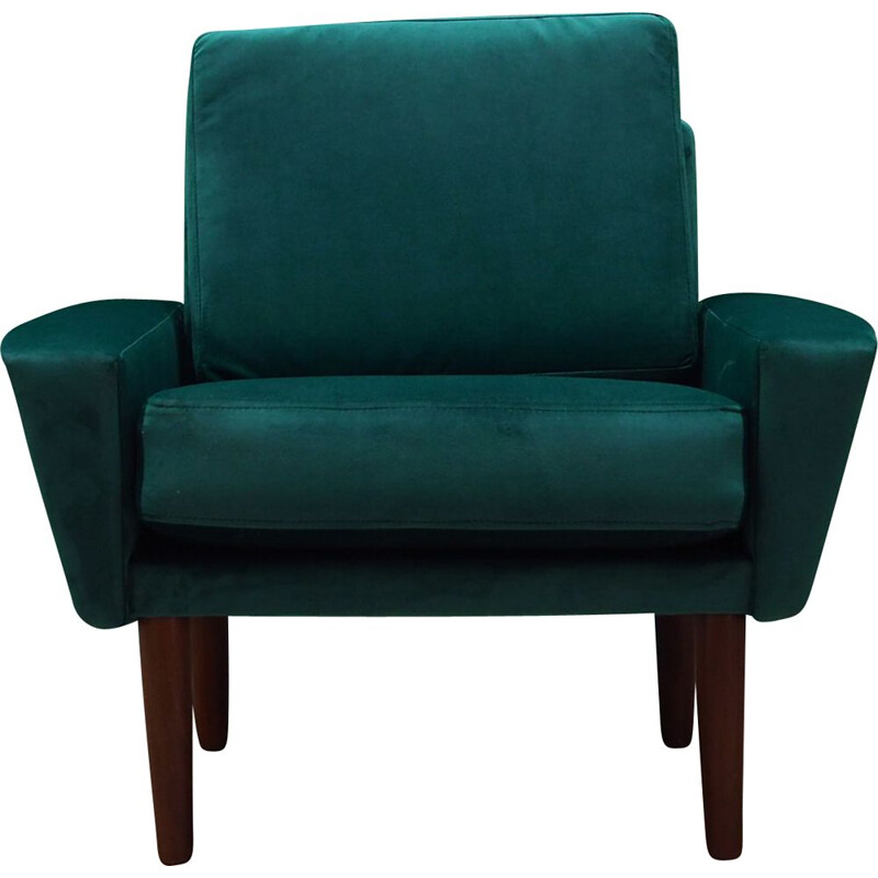 Vintage armchair in green velvet 1960s