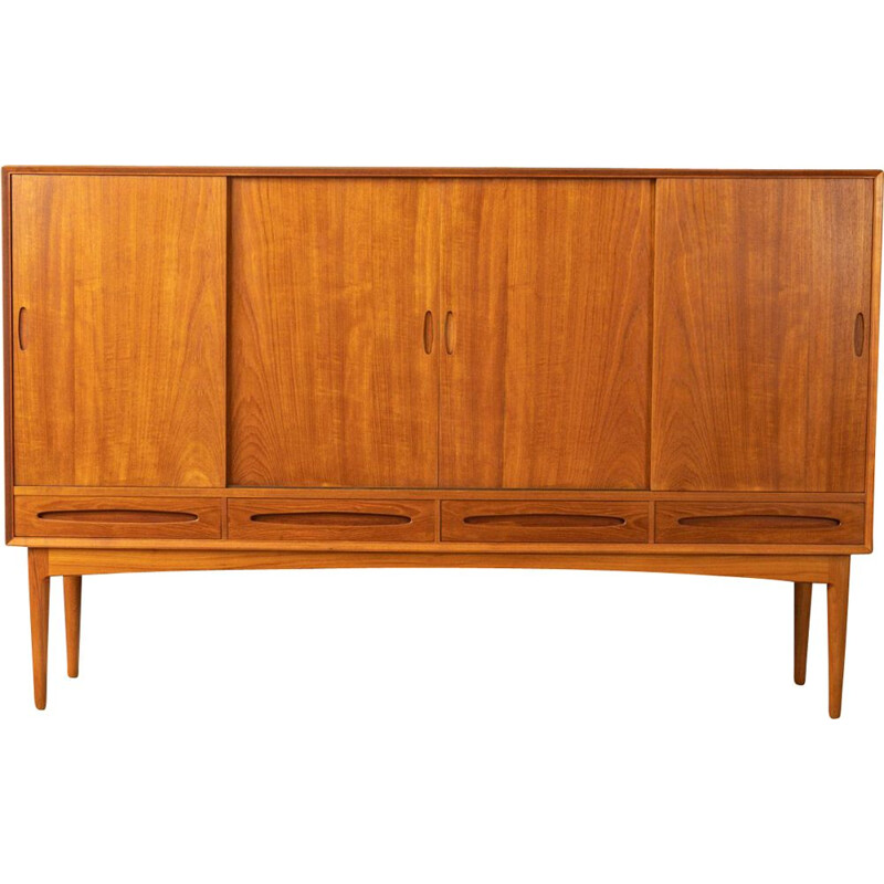 Vintage teak highboard by Bernhard Pedersen & Son 1960s