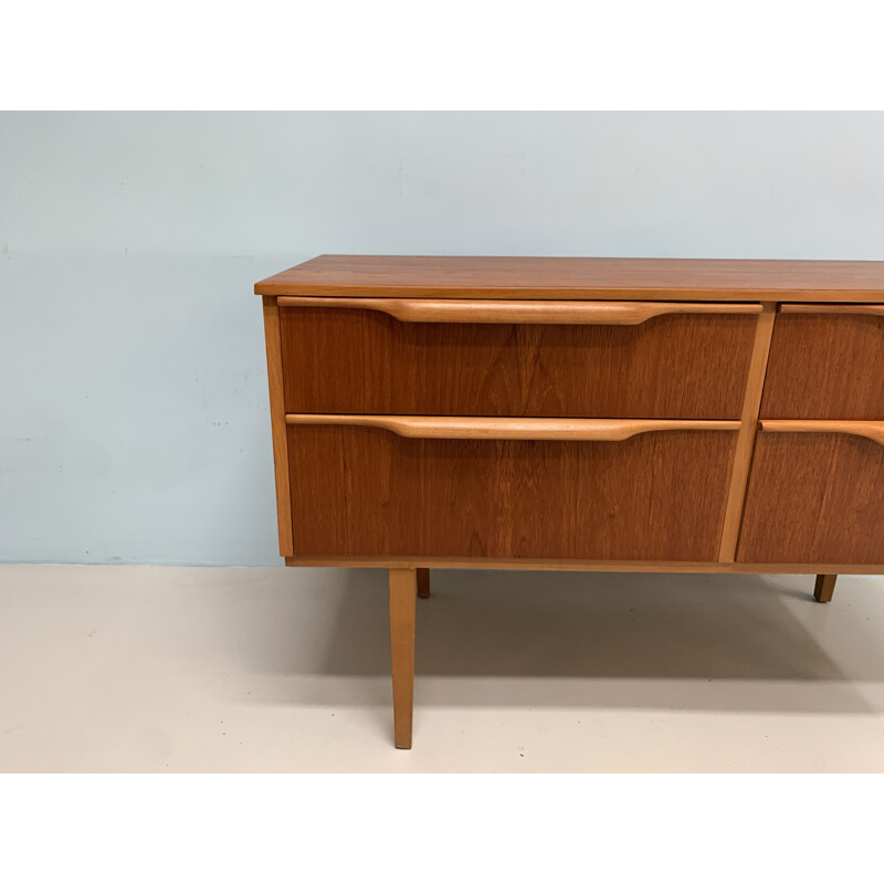 Vintage sideboard 6 drawer teak England 1960s