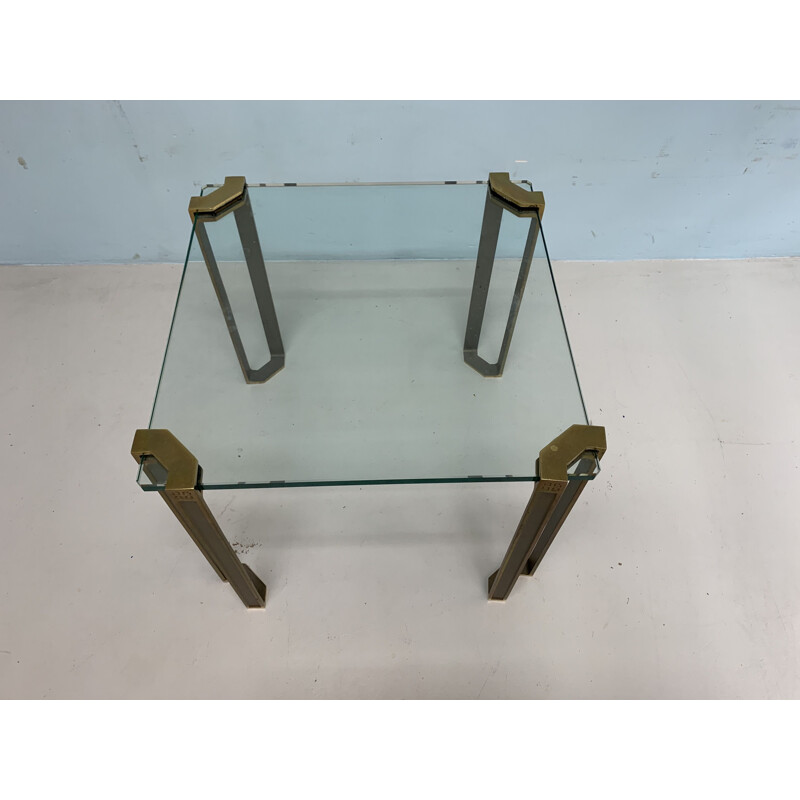 Vintage sidetable by  Peter Chyczy brass 1970s