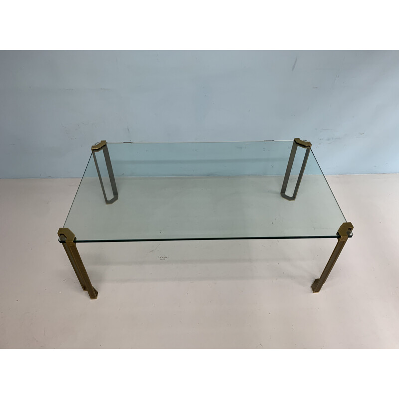 Vintage brass coffee table Peter Chyczy 1970s