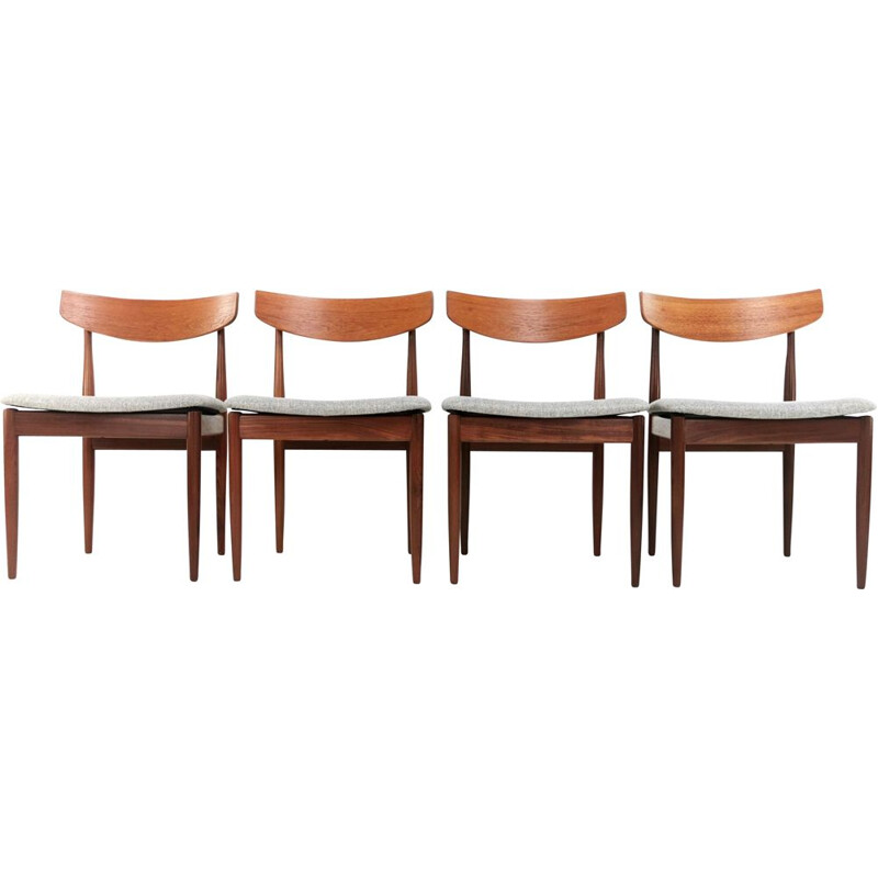 Set of 4 vintage Kofod Larsen Teak G Plan Danish dining chairs 1960