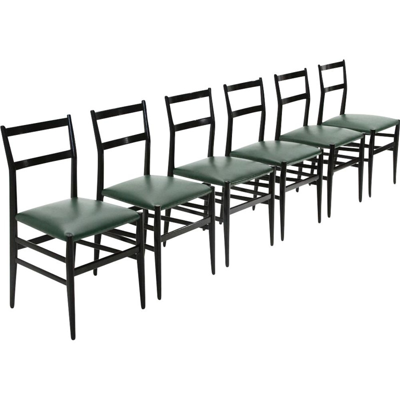 Lot de 6 chaises vintage de Gio Ponti pour Cassina, 1950