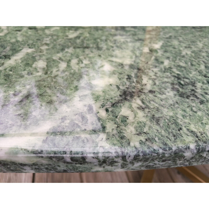 Vintage coffee table green marble Michel Kin-Arflex