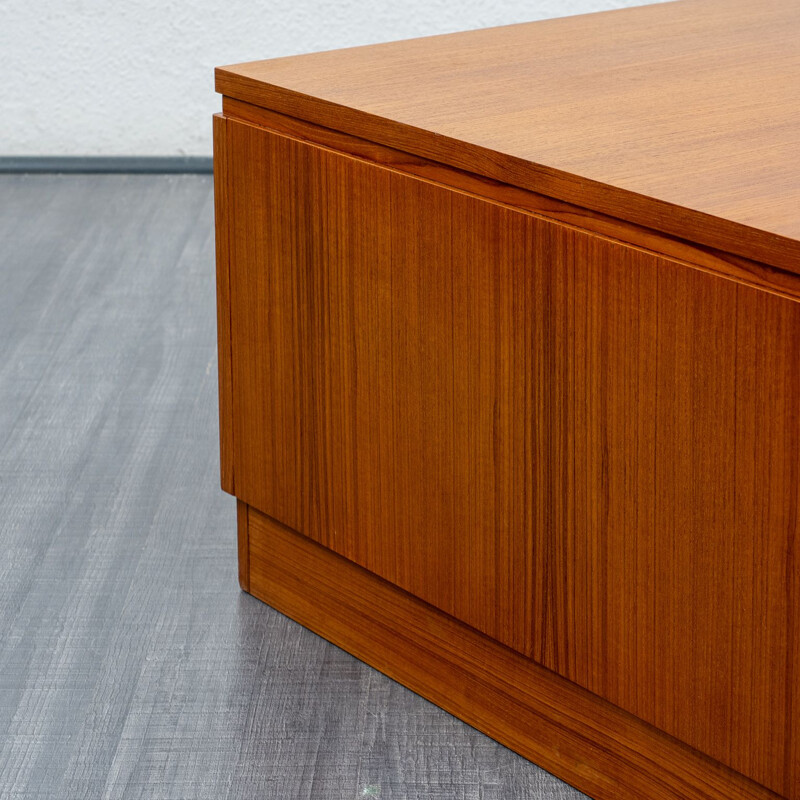 Vintage Cubical teak coffee table with storage 1960s