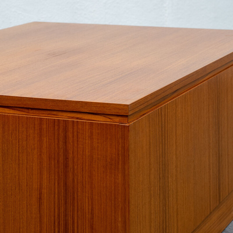 Vintage Cubical teak coffee table with storage 1960s