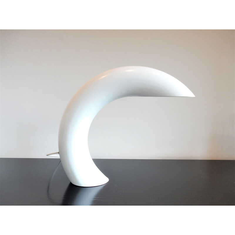 White sculptural table lamp by Georges Frydman, France 1960s
