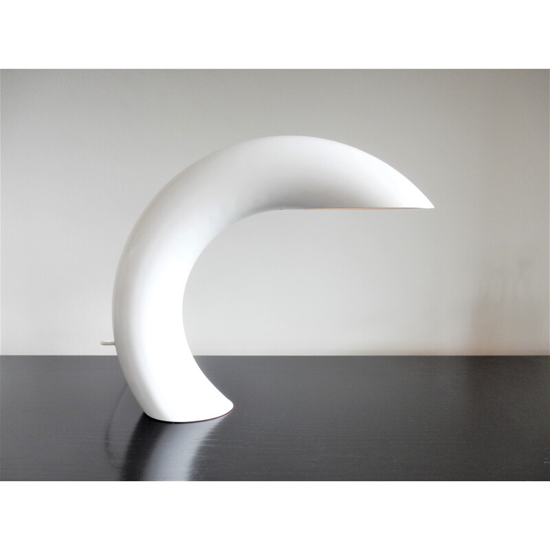 White sculptural table lamp by Georges Frydman, France 1960s