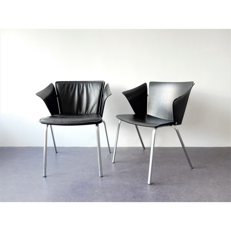 Set of 6 vintage model 'VM3' Vico armchairs by Vico Magistretti for Fritz Hansen, 1990s