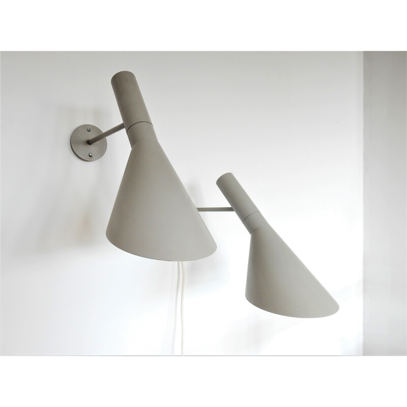 Pair of vintage early AJ Visor wall lamps by Arne Jacobsen for Louis Poulsen, Denmark 1950s