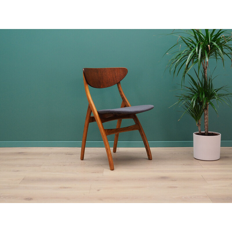 Set of 5 vintage teak chairs, 1970	