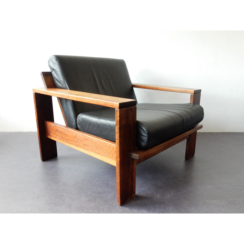 Pair of vintage cubistic loungechairs, 1960s