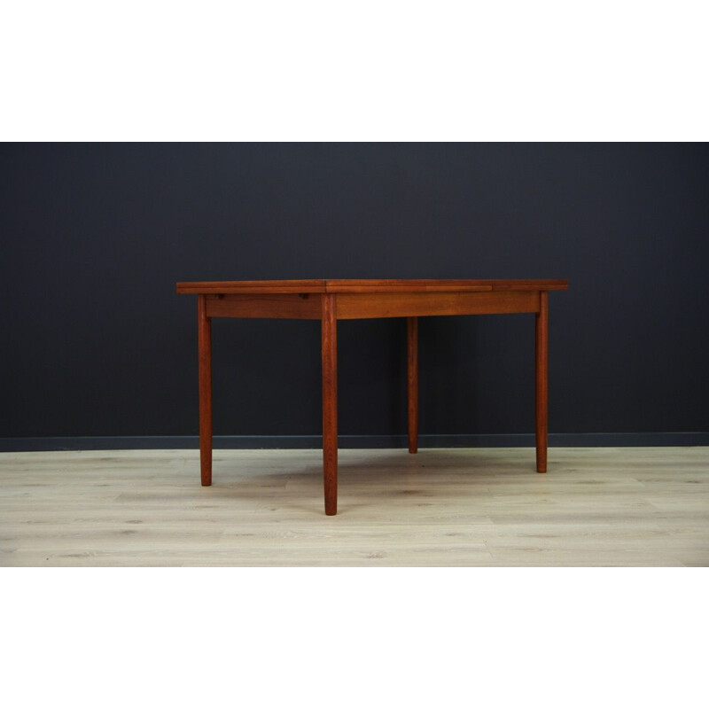 Vintage extendable dining table in teak Danish 1960	