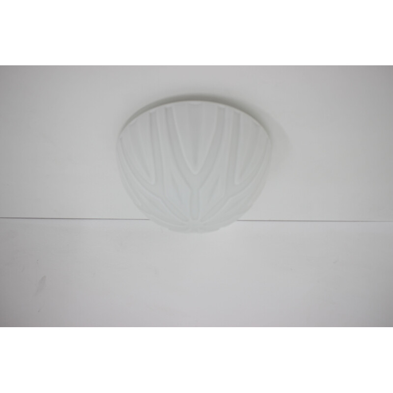 Vintage ceiling lamp Czechoslovakia glass wall lamp 1970