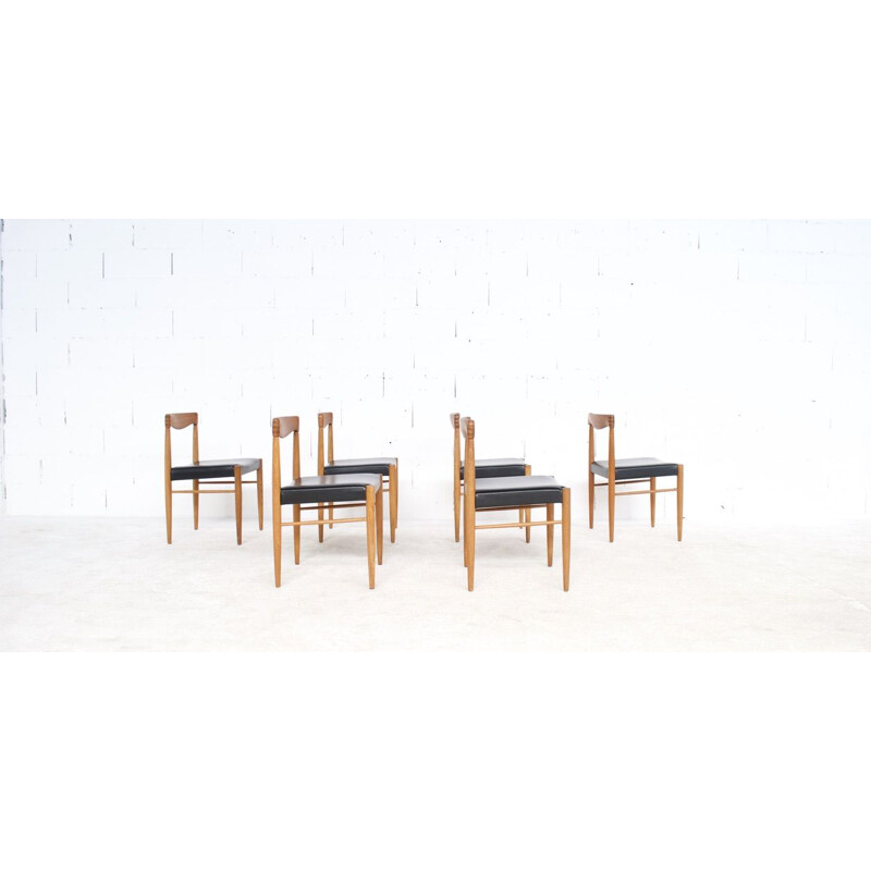 Suite de 6 chaises vintage par Henry Walter Klein, Bramin 1960 