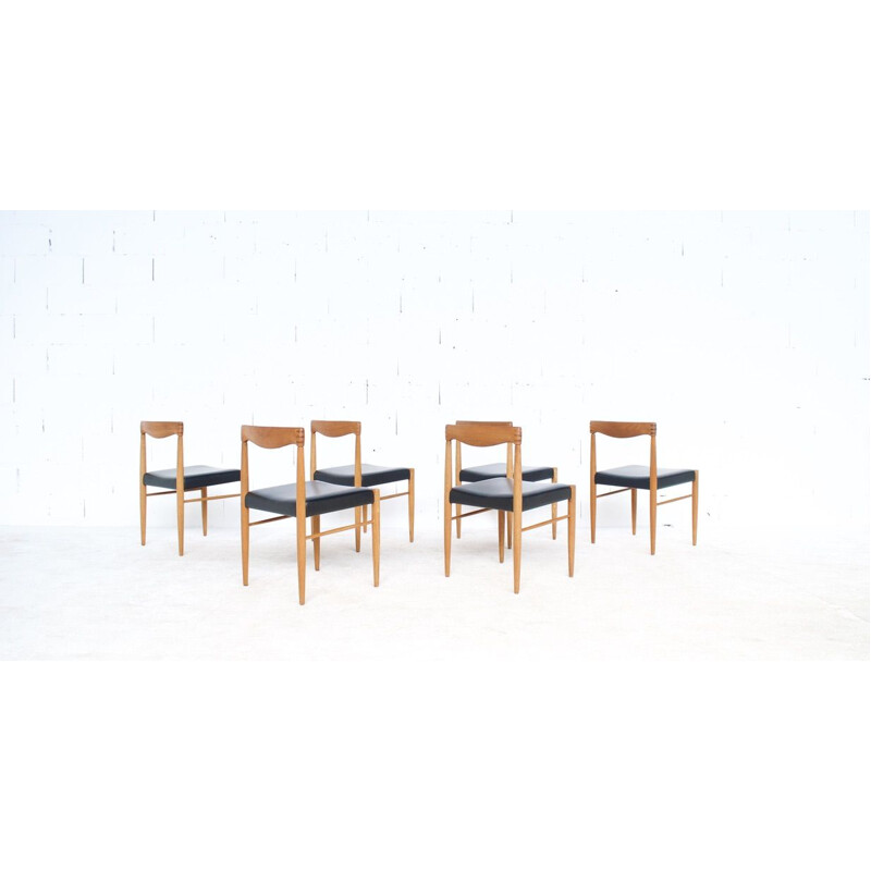 Suite of 6 vintage chairs by Henry Walter Klein, Bramin 1960 