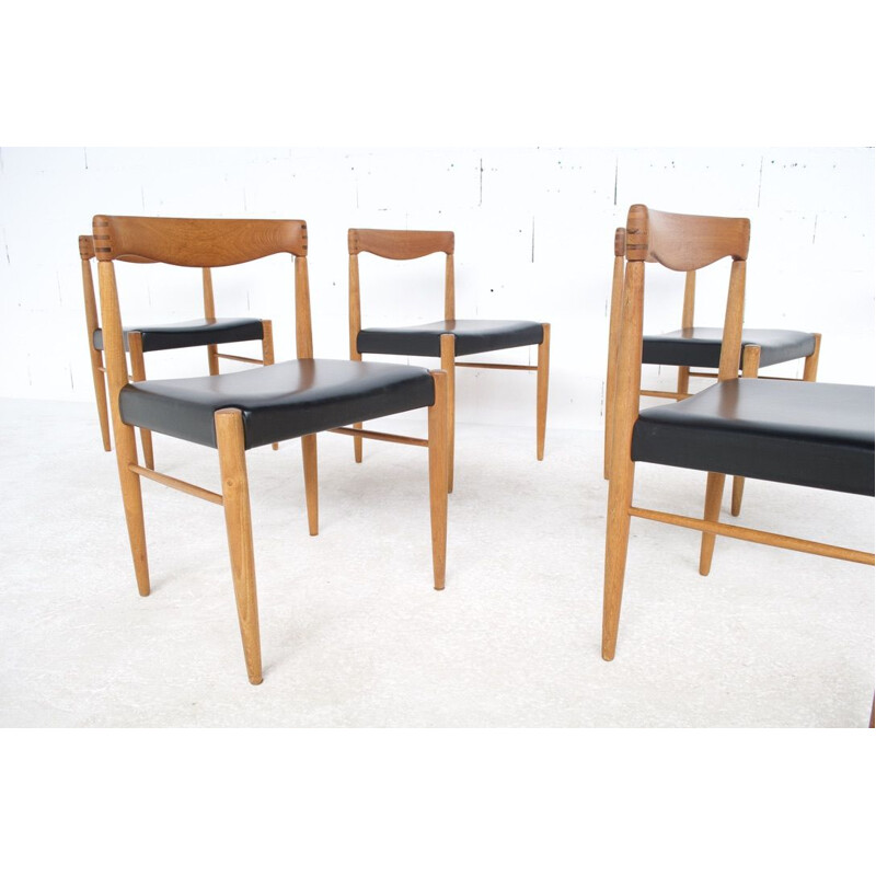 Suite de 6 chaises vintage par Henry Walter Klein, Bramin 1960 