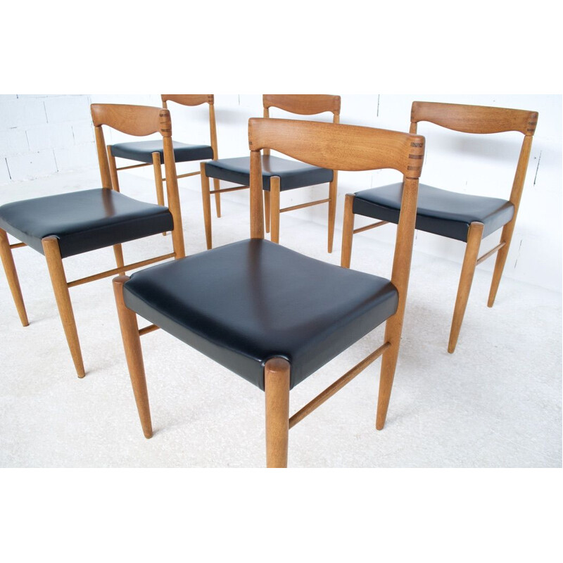 Suite de 6 chaises vintage par Henry Walter Klein, Bramin 1960 