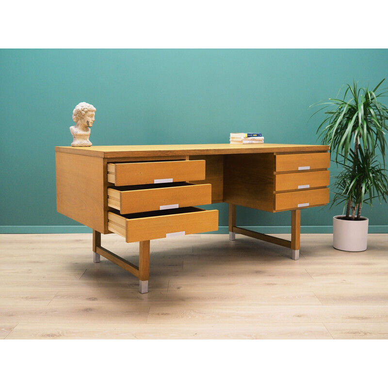 Vintage Desk ash by Kai Kristiansen Danish 1970s	