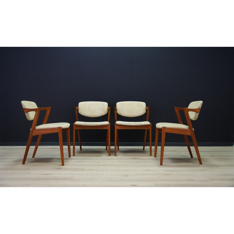Ensemble de 4 chaises vintage de Kai Kristiansen 1960